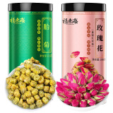 福东海 玫瑰花100克+胎菊80克 平阴玫瑰花夏季高温团购杭州白菊茶叶花草茶 菊花茶玫瑰花茶