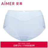 爱慕（Aimer）内裤女士中腰三角内裤女经典KiKi裤轻薄光面内衣马卡龙多色内裤 浅灰色 1条 M (165)