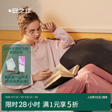 安之伴睡衣女纯棉素色可外穿女士睡衣宽松版舒适休闲套头家居服套装 豆沙（女） S