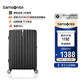 新秀丽（Samsonite）行李箱20英寸拉杆箱时尚竖条纹旅行箱包黑色GU9密码登机箱