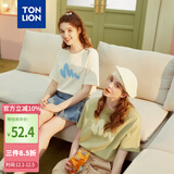 唐狮（TonLion）2025短袖T恤女半袖体恤chic宽松上衣