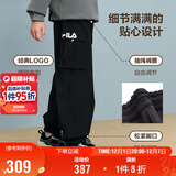 FILA斐乐儿童童装裤子2025年冬季男女童中大童梭织休闲长裤