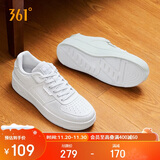 361°运动男鞋秋冬季学生复古厚底增高小白休闲板鞋子男672426615-1