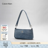 Calvin Klein女包25时尚小众休闲优雅通勤风ck金属字母牛仔单肩包腋下包礼物