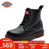 Dickies男士马丁靴时尚百搭工装靴舒适耐磨休闲高帮长靴男 黑色 42 
