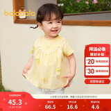 巴拉巴拉宝宝短袖t恤婴儿女童上衣2025夏装甜美网纱拼接时髦209225117004