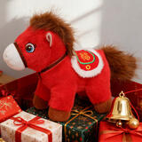 新新精艺新年装饰吉祥物摆件2026马年生肖毛绒公仔玩偶公司年会礼物8#福马