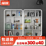 福锦（FUJIN）老板桌办公家具简约主管桌现代大班台总裁桌白色时尚经理桌椅组合 2.4米书柜