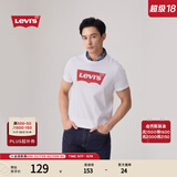Levi's李维斯情侣美式宽松印花时尚简约舒适潮流纯棉圆领短袖T恤 白色 002A0-0000 XL