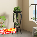 安尔雅  欧式铁艺阳台花架花盆多层客厅室内外绿萝吊兰花盆架加厚花架子