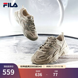斐乐（FILA）跑步鞋老爹鞋男子跑步鞋MARSⅡ火星二代情侣款复古运动鞋休闲鞋 驼丝锦-DO-F12M131116F 40
