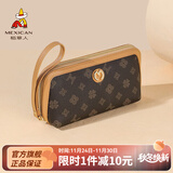 稻草人（MEXICAN）手拿包女士包包大容量手抓包长款零钱包卡包女生日礼物送女生 E款-棕色