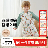 Cutelife【轻羽】婴儿竹棉夹棉睡袋 秋冬儿童宝宝纱布防踢被保暖护肚A类 【新品】驼驼奇遇记 厚夹棉 室温14-18度 100码 /身高95-105cm【2.5-4岁】