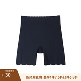 纤莉秀大码女装防走光不卷边安全裤丝滑轻薄无痕裸感打底裤秋新款1730 黑色 2XL