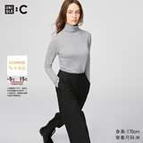 优衣库女装HEATTECH EXTRA WARM 混纺高领T恤/长袖 9%羊绒 478954 478954/03灰色 L
