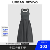 UR2025夏季新款女装拼接假两件撞色无袖连衣裙UWM750057