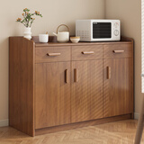 立太（LEADTEK）实木色餐边柜一体靠墙柜子储物柜茶水柜客厅收纳柜边柜厨房置物柜 【15mm加厚】护栏款120cm郁金木