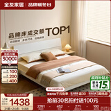 全友家居现代简约高箱储物收纳床主卧1.8米x2米双人大床家具政府补贴 【暖白色 | 高脚】床+65床垫+床头柜G*1 1.5x2米【爆款+性价比超高】