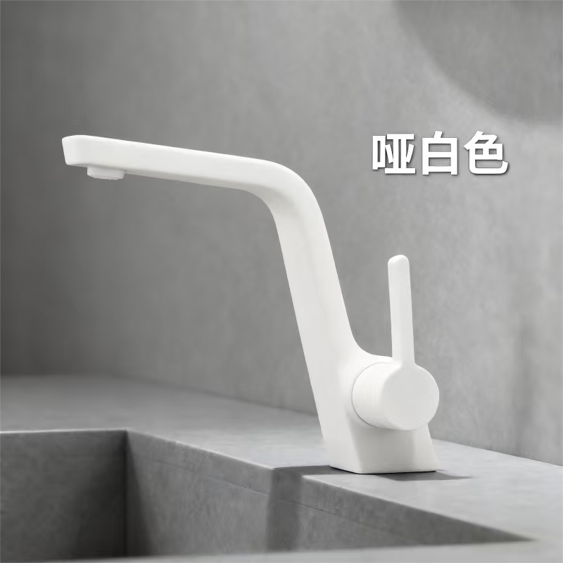 科勒全铜水龙头冷热浴室面盆台盆台上盆洗手盆时尚龙头枪灰色黑色 亮白色+60CM的进水管2根