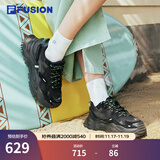 FILA FUSION斐乐女鞋BIANCO老爹鞋季新款硬糖鞋休闲鞋厚底运动鞋女 黑色-BK 39
