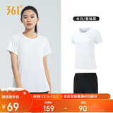 361°跑步运动套装女士夏季衣服新款休闲短袖短裤两件套662414001H-1
