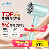 美的（Midea）5亿等离子护发电吹风 家电国家补贴吹风筒 1800W大功率 负离子吹风机 FJ308 节日/生日礼物推荐