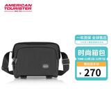 美旅箱包单肩斜挎包时尚休闲通勤挎包旅行包腰包NM2 黑色