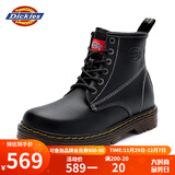 Dickies男士马丁靴时尚百搭工装靴舒适耐磨休闲高帮长靴男 黑色 42 