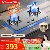 万和（Vanward）【B6·4.5kW】液化气燃气灶不锈钢烟灶联动家电以旧换新国家补贴20%嵌入家用煤气双炉具台B6B338XW