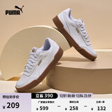 彪马（PUMA）经典复古透气小白鞋男女简约百搭休闲板鞋CARACAL 369863 白-金色-06 42