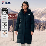 FILA RGB羽绒丨杨幂同款斐乐远红外发热女子长款羽绒服保暖防寒外套