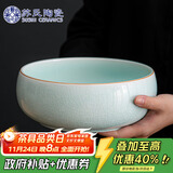 苏氏陶瓷（SUSHI CERAMICS）汝窑卵青圆融茶洗开片可养金线茶具配件茶渣缸杯茶道配件