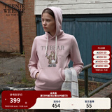 Teenie Weenie小熊秋冬装学院风蓝色T恤索罗娜加绒连帽卫衣套头衫 粉色 S (160)