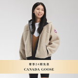 加拿大鹅（Canada Goose）Simcoe 女士羊羔绒连帽衫羊毛抓绒夹克大鹅外套 7016W 950 浅黄褐色 L