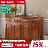 雷勒鞋柜新中式简约现代门厅柜客厅收纳柜子储物柜多功能美式玄关柜 405款160*34.3*100cm