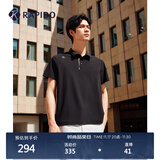 Rapido【新品】雳霹道2025新款男子舒适透气T恤休闲印花POLO衫CN4242P01 黑色 XL 180/96A