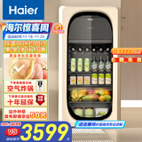 海尔（Haier）小红花绽放版-169L风冷无霜双温元气冰吧家用客厅办公室小冰箱饮料茶叶冷藏柜保鲜柜LC-169WLH9EY1