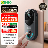 360可视门铃6哨兵版500万像素超清画质家用监控智能门铃电子猫眼摄像头手机远程预录制+256G套装