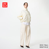 优衣库女装防风立领茄克/外套夹克26春夏新款484709 01 乳白色 S