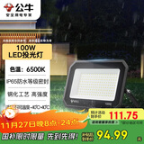 公牛（BULL）LED投光灯户外庭院工厂园林灯露营灯 IP65防水等级100W-6500K白光