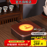 德茗堂猫眼二代迷你电陶炉茶炉家用 铁壶煮茶烧水银壶泡茶炉小型静音功夫茶炉围炉煮茶器 猫眼2代【玫瑰金】:【送赠品8件套】