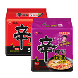 农心 辛拉面方便面韩式香菇牛肉面辣白菜拉面泡面速食泡菜面韩国汤面 辛拉面5袋+冬阴功味辛拉面4袋