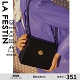 拉菲斯汀包包2025新款方糖包时尚腋下包红色结婚新娘手提小方包 620930 骑士黑