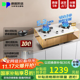 德普凯信燃气灶灶具D5纳米科技防油污面板台嵌两用以旧换新燃气灶双边定时5.2kW猛火德普凯信家电政府补贴 【双边定时灶】D5皓月白-防油污面板 液化气