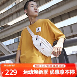 Jordan男女乔丹 金属飞人Logo 斜挎包胸包腰包HA5507-101白 均码