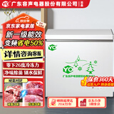 YO广东容声电器股份有限公司出品冰柜家用小型冷柜大容量保温柜冷藏冷冻展示柜双温无霜卧式电冰箱 198升级单温减霜【一级能效】变频+全铜管 198L 终身包修丨多仓发货丨全国联保