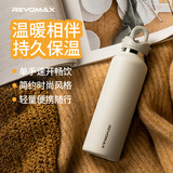 REVOMAX锐虎保温杯男女士不锈钢高颜值水杯大容量便携户外骑行运动杯子 【316L内胆】动感白592ml