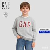 盖璞【大小童同款】男女童2025秋季新款logo抓绒卫衣儿童装829305 灰色 120 /60(6-7岁)