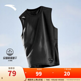 安踏（ANTA）速干背心丨男透气运动跑步2025秋季健身无袖上衣晨练服篮球坎肩 【健身升级款】基础黑-2 M (170) 建议120-130斤