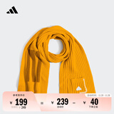 adidas简约舒适保暖针织运动围巾男女阿迪达斯官方 亮金色 OSFM